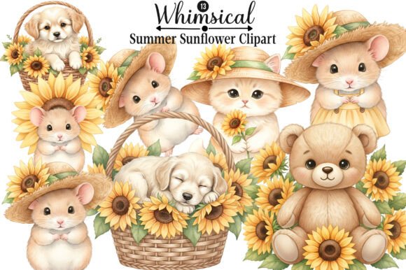Download Whimsical Summer Sunflower Clipart - Premium Resources