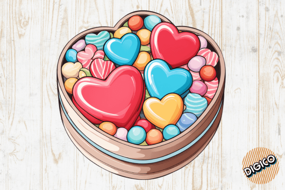 Download Valentine Heart Shaped Candies Clipart - Candies Collection