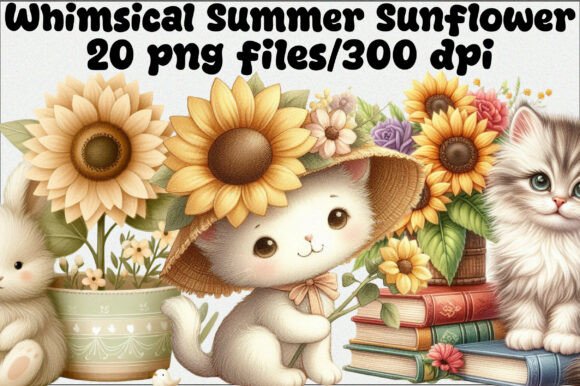 Download Whimsical Summer Sunflower Clipart - Premium Resources
