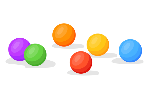 Download Gum Balls. Sweet Colorful Candies Cartoo - Candies Collection