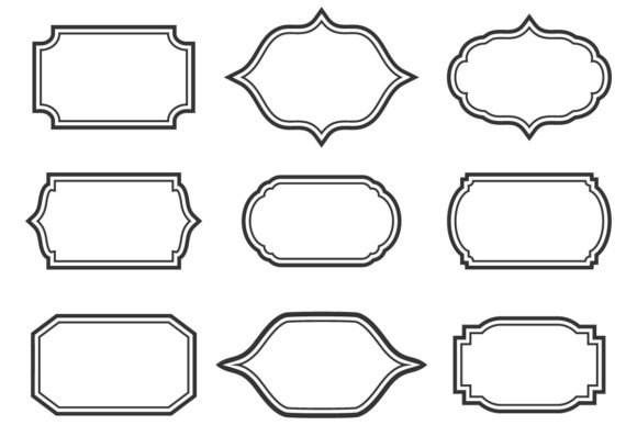 Download Vector Vintage Empty Frame Labels - Labels Collection